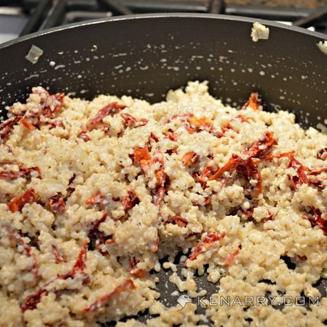 Creamy Garlic Parmesan Quinoa with Sun Dried Tomatoes Quinoa With Sundried Tomatoes, Quinoa Sun Dried Tomato Recipes, Parmesan Quinoa, Creamy Parmesan, Sun Dried Tomatoes, Cooking For One, Creamy Garlic, Garlic Parmesan, Tomato Recipes