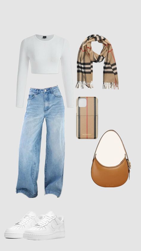 #burberry #outfitinspo #outfit #airforce1 #herbst Air Force 1, Burberry, Outfit Inspo