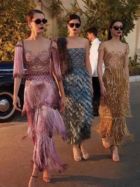 b147a61c1d07c1c999560f62add6dbc7desc48632835ri Fashion Design Inspiration, Trendy Party Dresses, Long Sequin Dress, Tassels Fashion, Mode Inspo, Guest Outfit, Mode Inspiration, Home Fashion, Trendy Dresses