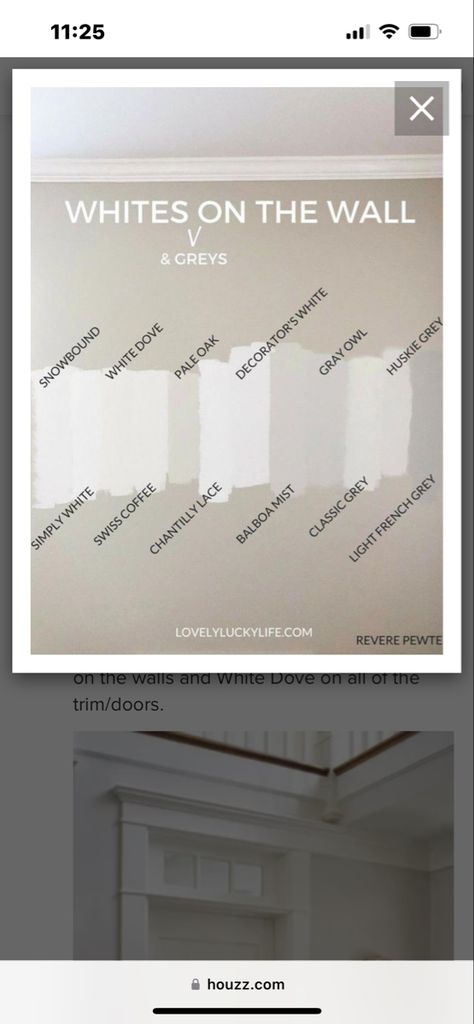 Swiss Coffee Vs White Dove, Pale Oak And White Dove, Dove Wing, Greek Villa, Pale Oak, Home Paint Color, Shoji White, House Flipping, Greek Villas