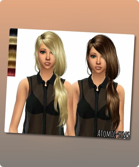 Sims 4 Hairstyle CC: Newsea J152 Tell ME Peggyed V7 Retexture By Atomic-Sims Sims 4 2010s Cc, 4 Hairstyles, Sims 4 Cc Download, Model Nails, Best Sims, Hair Food, Lip Mask, Sims 4 Cc, Body Mods