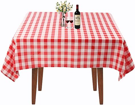 Amazon.com: Waysle Square Tablecloth, 52 x 52 Inch, Red and White Checker Table Cloth for Square or Round Tables in Washable Polyester, Great for Wedding, Restaurant, Party, Banquet Decoration : Home & Kitchen Checker Table, Wedding Restaurant, Gingham Tablecloth, Restaurant Party, Checkered Tablecloth, Banquet Decorations, Plaid Tablecloth, Round Tables, Plastic Tablecloth