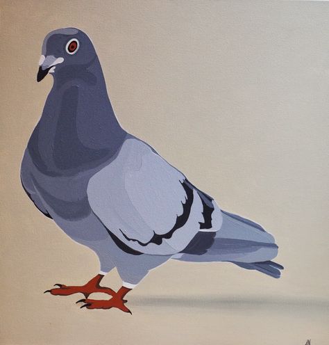 #Acrylic painting, #pigeon, Art, Travel & other Bits Pigeon Art Painting, Pigeon Painting, Pigeon Drawing, Pigeon Art, Cute Pigeon, Pigeon Pictures, Frog Illustration, Posca Art, Animal Portraits Art