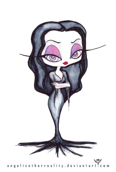 morticia Morticia Painting, Morticia Addams Cartoon, Groovy Drawings, Acrylic Painting Rocks, Chat Diy, Cute Monsters Drawings, Disney Doodles, Morticia Addams, Portrait Cartoon