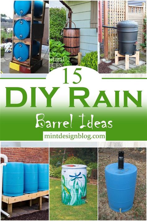 Rain Barrel Ideas, Diy Rain Barrel, Rain Barrel System, Barrels Diy, Rain Catcher, Diy Jardin, Barrel Ideas, Rainwater Collection, Water Barrel