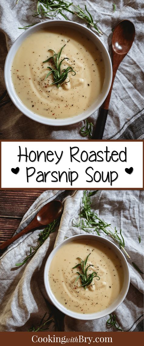 Parsnips Soup, Soup Recipe Vegetarian, Honey Parsnips, Honey Roasted Parsnips, Parsnip Recipes, Soup Vegetarian, Parsnip Soup, Roasted Parsnips, Veg Soup