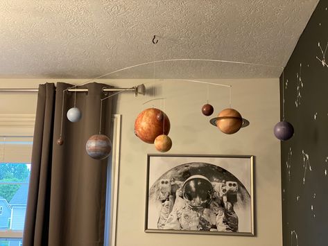 Solar System Hanging From Ceiling, Planet Hanging Decor, Solar System Room Decor, Solar System Light, Solar System Decorations, Solar System Ceiling, Solar System Chandelier, Hanging Solar System, Solar System Decor