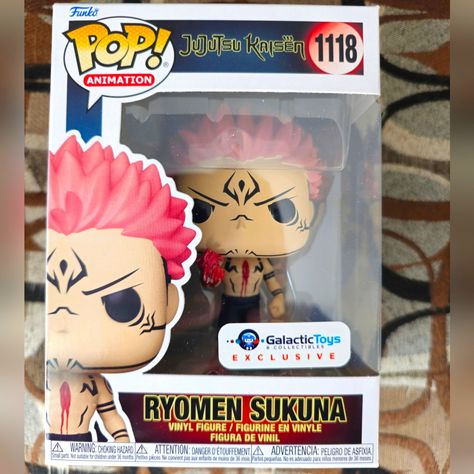 This Funko Pop! Figure Features Ryomen Sukuna From The Popular Anime Series Jujutsu Kaisen, With An Exclusive Design Only Available At Galactic Toys. This Collectible Figure Comes In Its Original Packaging, Unopened. The Funko Pop! Ryomen Sukuna W/ Heart #1118 Is A Must-Have For Fans Of Jujutsu Kaisen And Collectors Of Pop Figures Alike. With Its Vibrant Colors And Attention To Detail, This Figure Is Sure To Be A Standout Piece In Any Collection. Don't Miss Out On The Chance To Add This Exclusiv Anime Pop Figures, Anime Funko Pop, Jjk Pfps, Harry Potter Pop, Jujitsu Kaisen, Anime Merch, Pop Figures, Popular Anime, Funko Pops