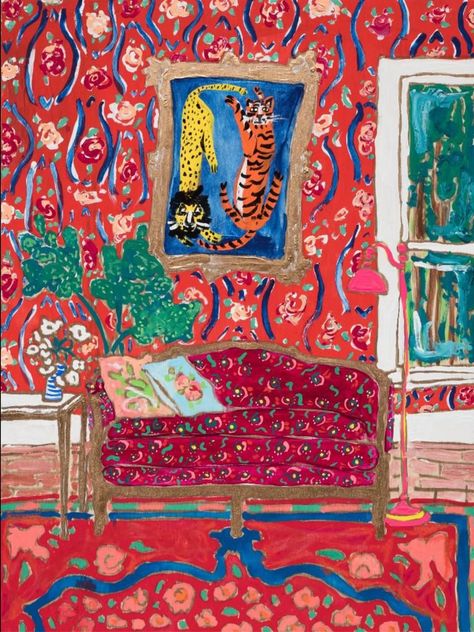 Plant Posters, Matisse Paintings, Tiger Painting, Cat Plants, Pictures For Living Room, Matisse Art, Oil Canvas, Red Interior, Prints Wall Art