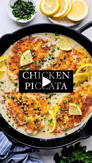 Maria Lichty | Two Peas & Their Pod on Instagram: "CHICKEN PICCATA💛

Crispy pan-fried chicken with a flavorful lemon butter caper sauce…and it only takes 30 minutes to make! Serve with pasta or crusty bread for the perfect dinner.💯

➡️ COMMENT the word CHICKEN and I’ll DM you a clickable link to the recipe!

#chicken #chickenpiccata #chickenrecipe #dinner #dinnerideas #recipe #recipeoftheday #twopeasandtheirpod #whatsfordinner #lemon" Butter Caper Sauce, Lemon Butter Caper Sauce, Caper Sauce, Pan Fried Chicken, Chilli Chicken, Chicken Piccata, Perfect Dinner, Recipe Chicken, Lemon Butter