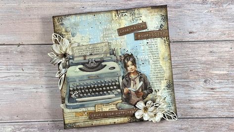 Mixed media canvas | secret diary collection | Vicky Papaioannou Diary Collection, Diy Journaling, Steam Punk Junk Journal, Vicky Papaioannou Journals Mixed Media, Cat Junk Journal Ideas, Create Happiness, Steampunk Junk Journal Pages, Mermaid Junk Journal, Vicky Papaioannou