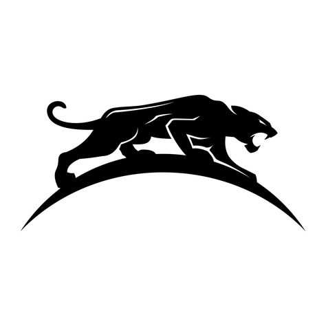 Simple logo silhouette of a jaguar ready to pound Jaguar Logo Design, Fish Design Logo, Jaguar Vector, Jaguar Logo, Jaguars Logo, Logo Silhouette, Geometric Logo Design, Logo Banners, Simple Logo