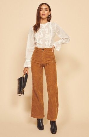 The Mick, Brown Pants, High Rise Pants, Look Vintage, Sustainable Clothing, Corduroy Pants, Fall Trends, High Waisted Pants, Fashion Inspo Outfits