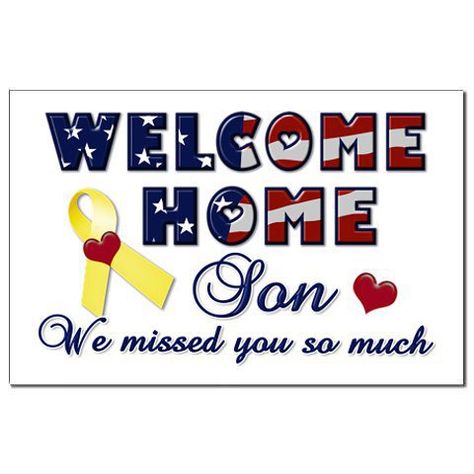 I love this!  I had a cake done like this when my soldier came home from Afghan.... Welcome Home Signs For Military, Welcome Home Son, Military Homecoming Signs, Military Welcome Home, Welcome Home Soldier, Love My Kids Quotes, Homecoming Signs, Deployment Homecoming, Welcome Home Banners