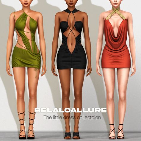 Belaloallure_The Little dress cc collection Sims 4 Cc Mini Dress, Euphoria Sims 4 Cc, The Sims 4 Mods Skin, Sims Cc Dress, Sims Closet, Creator Inspiration, Mods Ts4, Sims Finds, Sims Outfits