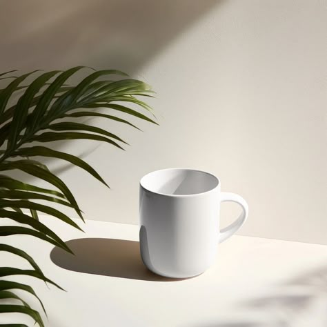 White coffee mug mockup, editable design | premium image by rawpixel.com Product Photography Mug, Mugs Photoshoot, Mug Photography Photo Ideas, Aesthetic Mockup, Social Media Post Ideas, Mug Mockup, Product Styling, White Coffee Mug, White Coffee Mugs