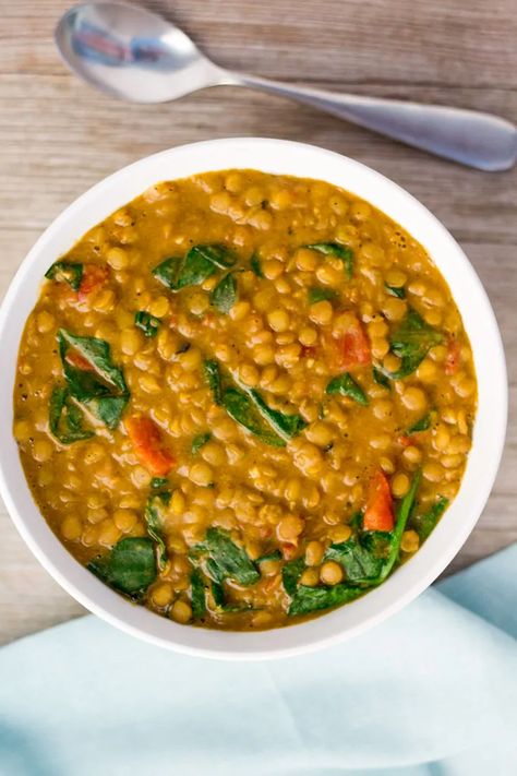 Bean Dishes, Vegan Instant Pot Recipes, Lentil Dal, Quick And Easy Dinner, Instapot Recipes, Instant Pot Pressure Cooker, Food List, Meatless Meals, Pressure Cooker Recipes