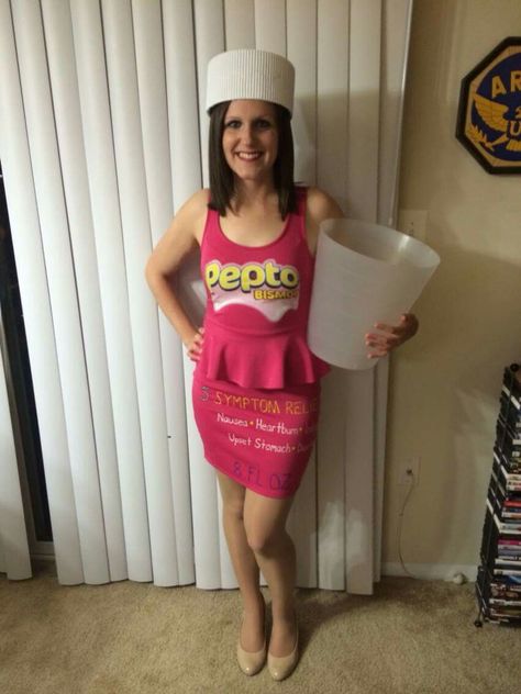 Pepto Bismol Halloween costume Pepto Bismol Costume, Pepto Bismol, Diy Costume, Diy Halloween Costumes, Diy Costumes, Halloween Diy, Happy Halloween, Halloween Costume, Halloween Party