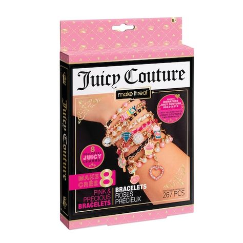 Bracelets Kit, Friendship Bracelet Kit, Juicy Couture Bracelet, Diy Jewelry Kit, Bracelet Kit, Couture Looks, Mini Pink, Juicy Couture Charms, Diy Charm Bracelet