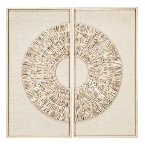 HUJI Glassless Two Piece Pearl Oyster Shell Wall Decor - Bed Bath & Beyond - 40032148 Shell Artwork, Pearl Oyster, Oyster Pearl, Accent Wall Decor, Oyster Shells, Original Wall Art, Wall Decor Set, Glass Panel, Wood Frames