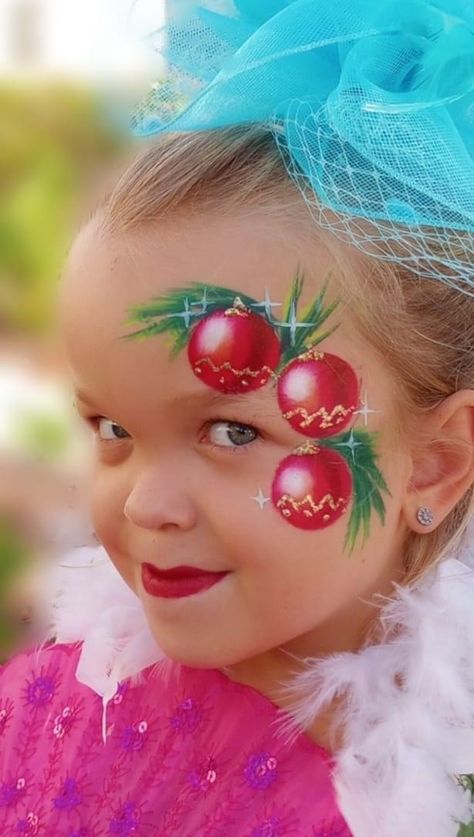 Kids Face Painting Easy, Face Painting Images, Adult Face Painting, Fair Face, Christmas Face Painting, Cheek Art, Girl Face Painting, Face Painting Tutorials, Festival Face