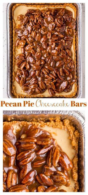 Easy Pecan Pie Cheesecake, Cheesecake Pecan, Pecan Pie Cheesecake Bars, Easy Pecan Pie, Pecan Pie Easy, Christmas Cheesecake, Baker By Nature, Pecan Pie Cheesecake, Pie Cheesecake