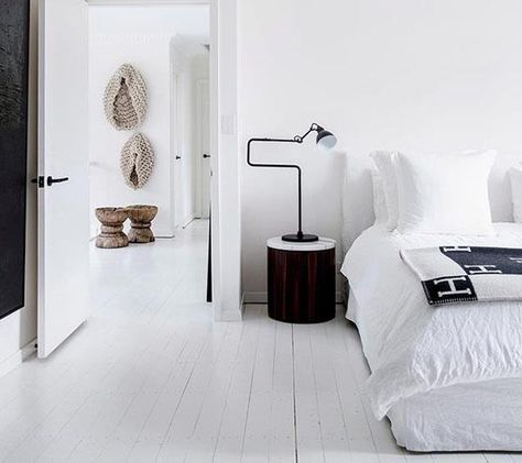 Whether you're a fan of minimalist interior trends or favour a more eclectic style, there's a bedroom design style to suit your own personality and taste. White Floor Bedroom, Wood Floors Bedroom, Panel Flooring, Lovely Bedroom, Shoestring Budget, Bedroom Design Styles, White Wood Floors, Minimalist Bedroom Design, White Floor