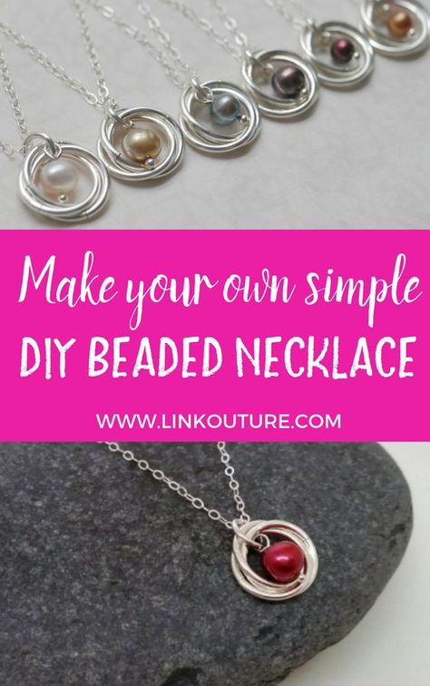 Necklace Diy Tutorial, Pearl Necklace Diy, Jewelry Tutorials Necklaces, Diy Pearl Necklace, Diy Necklaces Tutorial, Diy Jewelry To Sell, Leather Jewelry Diy, Spiral Pendant, Diy Jewelry Tutorials