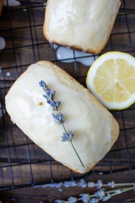 Lavender Lemon Mini Loaves are light and fluffy, with refreshing lemon and hint of lavender that make a great breakfast or snack! #lavender #lemon #miniloaves #SpringSweetsWeek #SweetBeginningsBlog #dessert Mini Bread Loaves, Spring Recipes Dessert, Mini Loaves, Mini Loaf Pan, Lavender Lemon, Homemade Muffins, Vanilla Greek Yogurt, Bread Baker, Mini Loaf