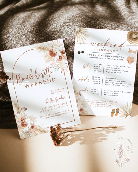 Tropical Bachelorette Party Invitations, Desert Bachelorette, Boho Bachelorette Party, Boho Bachelorette, Tropical Bachelorette Party, Bachelorette Invite, Beach Bachelorette Party, Tropical Bachelorette, Palm Springs Bachelorette