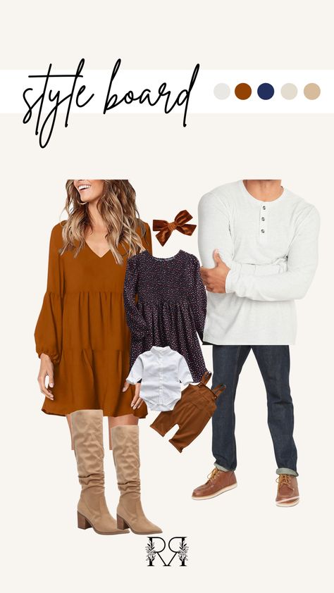 family fall mini session outfit styling board | white, navy, chestnut, khaki, dark blue jean Rust Navy Cream Family Photos, Fall Picture Outfits, Fall Photo Outfits, Fall Photo Shoot Outfits, Short Leather Skirts, Fall Portraits, Fall Family Photo Outfits, Family Photoshoot Outfits, Fall White