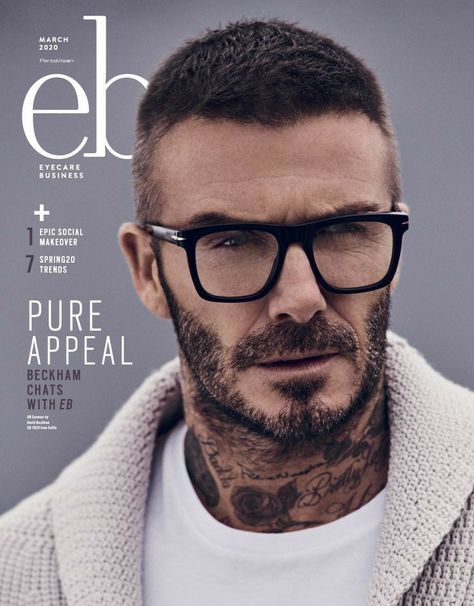 David Beckham Eyewear, David Beckham Beard Style, Glasses Styles For Men, Mens Haircut With Glasses, David Beckham Glasses, Men’s Eyeglasses, Men Glasses Style, David Beckham Beard, David Beckham Hair