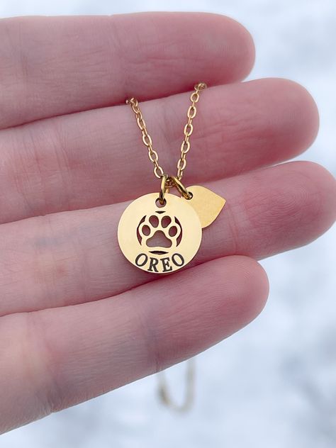 Dog Loss Sympathy, Paw Necklace, Pet Jewelry, Cat Paw Print, Cat Mom Gifts, Pet Loss Gifts, Dog Necklace, Dog Jewelry, Pet Necklace