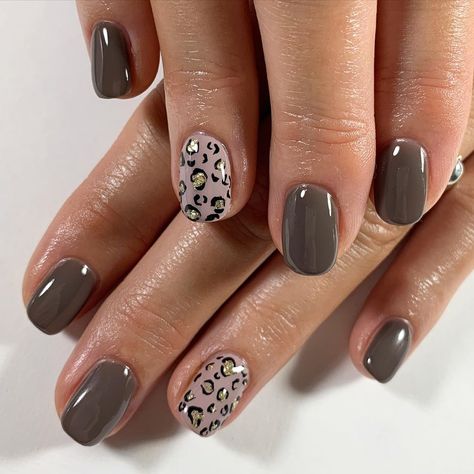 Autumn Leopard Nails, Gray Leopard Nails, Leopard Print Nails Short, Fall Nails Cheetah, Leopard Nails Designs, Fall Cheetah Nails, Faith Nails, Leopard Nail Designs, Cheetah Print Nails