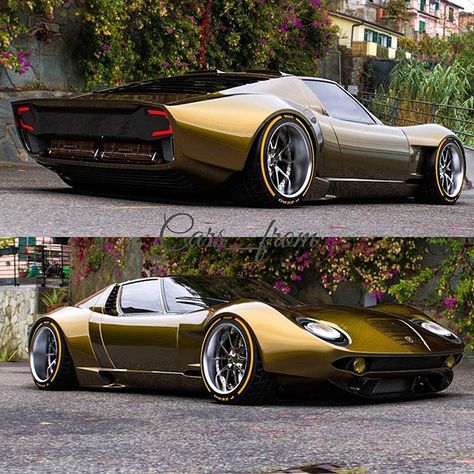 Liquid Gold Miura Restomod 😱😍 Yay or Nay? 😳 •• 📷 by @cars_from 🔥 Follow @carsworldwide247 Xe Bugatti, Best Lamborghini, Aventador Lamborghini, Lamborghini Lamborghini, Lamborghini Miura, Lamborghini Veneno, Pagani Huayra, Lamborghini Cars, Custom Muscle Cars