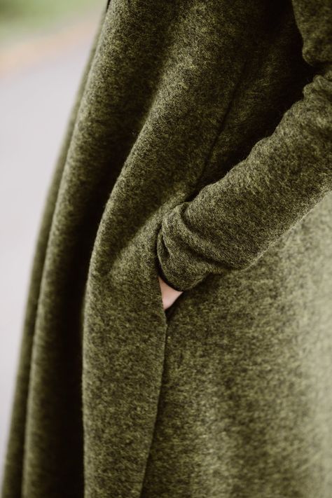 Garden Coat, Wool, Moss Green – Son de Flor Luxury Cozy Wool Outerwear, Cozy Textured Knit Merino Wool Outerwear, Luxury Nordic Wool Cardigan, Luxury Oversized Merino Wool Cardigan, Forest Sweater, Brown Textured Knit Wool Outerwear, Green Winter Coat, Green Wool Coat, Wool Sweater Dress