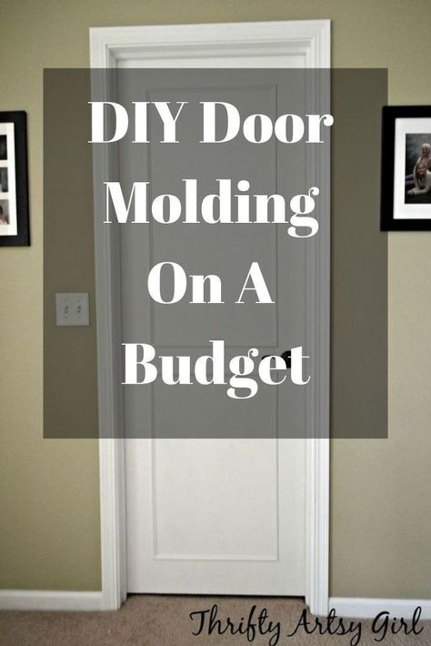 Diy Door Molding, Small Pantry Closet, Diy Panel Door, Diy Doors, Door Moulding, Door Makeover Diy, Closet Door Makeover, Front Door Makeover, Bifold Closet Doors