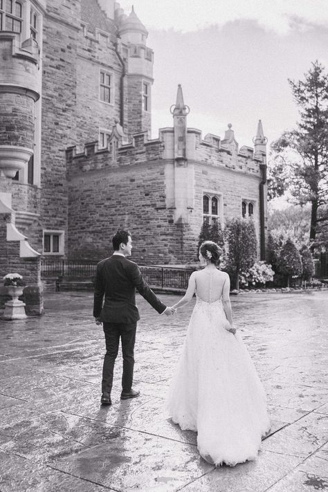 Cloudy Bride and Groom at Castle Casa Loma Wedding Toronto Wedding Photographer | casa loma toronto wedding venue | casa loma wedding photos Casa Loma Wedding, Rhythm Photography, Wedding Toronto, Castles In Ireland, Long Veil, Epic Photos, Beautiful Wedding Venues, Engagement Pics, Toronto Wedding