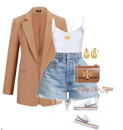 Columnist Shine Open Front Blazer curated on LTK Look Con Short, Stylish Summer Outfits, Swag Outfits For Girls, Open Front Blazer, Classy Casual Outfits, Casual Chic Outfit, Cute Simple Outfits, Summer Fashion Outfits, Fall Fashion Outfits