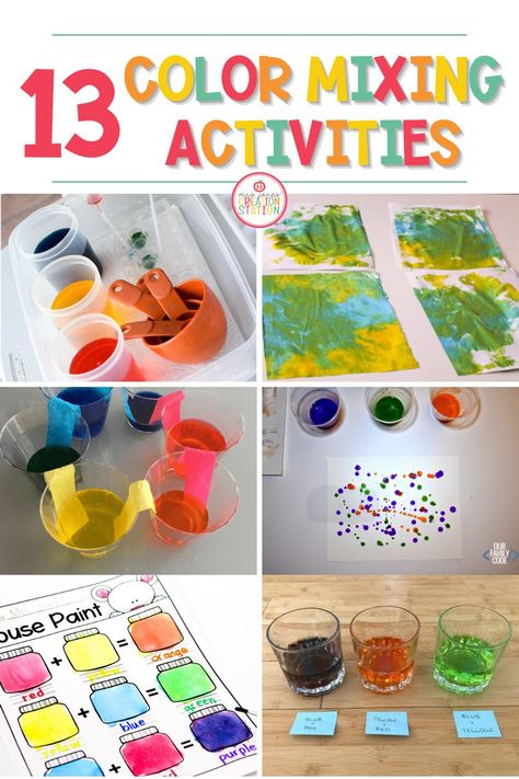 Amaze your little ones with these great color mixing activities! Using the 3 primary colors, your little learners can explore and learn how to create the other colors of the rainbow. #colormixing #colors #preschool Color Mixing Activities, Coloring Sheets For Preschoolers, Color Lesson Plans, Color Activities For Toddlers, Preschool Color Activities, Mixing Primary Colors, Toddlers Activities, Colors For Toddlers, Mixing Paint Colors