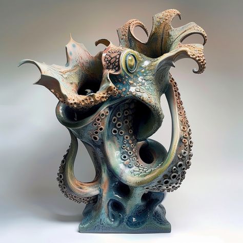 The sculptural forms of these pieces add a sculptural element to your home decor. Ceramics Creatures, Creepy Ceramics, Ceramics Display, Nature Ceramics, Contemporary Ceramic Sculpture, Round Animals, Driftwood Sculptures, Advanced Higher Art, Higher Art