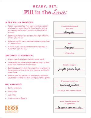 Ideas for filling in a fill-in-the-blank gift book from Knock Knock. Make your Fill in the Love® journal a keepsake your loved one will cherish. Fill In The Blank Book For Boyfriend, What I Love About You Fill In The Blank, What I Love About You Book Fill In, What I Love About You Book, Reasons Why I Love You, Clever Gift, Why I Love You, Fill In The Blank, Love Journal