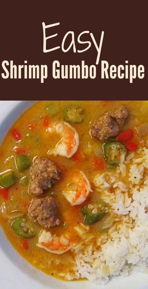 My take on a hearty New Orleans Gumbo with shrimp and sausage! I’m making the roux from scratch so it’s extra flavorful! This recipe is an easy version of gumbo and perfect to make on weeknights. via @lannisam Shrimp Gumbo Recipe Easy, Easy Shrimp Gumbo, Seafood Gumbo Recipe Easy, Gumbo Easy, Shrimp Gumbo Recipe, Easy Gumbo, Andouille Sausage Gumbo, New Orleans Gumbo, Gumbo Recipe Easy