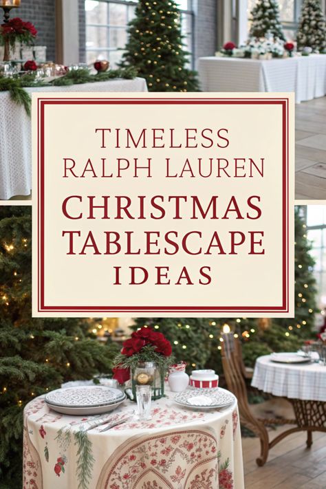 🏇 Infuse sophistication with a Ralph Lauren Christmas tablescape! 🎄 Embrace classic Americana with plaid patterns, rich fabrics, and equestrian accents. 🕯️ Use elements like silverware, crystal glassware, and elegant linens. ✨ Create a refined and luxurious atmosphere for your holiday gatherings! 🎁 Christmas Wedding Tablescape, Ralph Lauren Christmas Decor Holidays, Blue Willow Christmas Tablescapes, Ralph Lauren Christmas Table, Equestrian Tablescape, Ralph Lauren Tablescape, Ralph Lauren Dining Room, Ralph Lauren Inspired Christmas, Ralph Lauren Christmas Decor