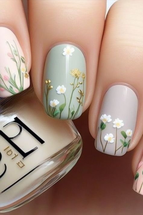 Fresh Spring Nails Art 2024: Discover Seasonal Trends & Chic Designs Kuku Pink, 2023 Nail, Aesthetic Cat, Spring Nail Art, Flower Nail Art, Manicure Y Pedicure, Nail Designs Spring, Floral Nails, Pink Cat