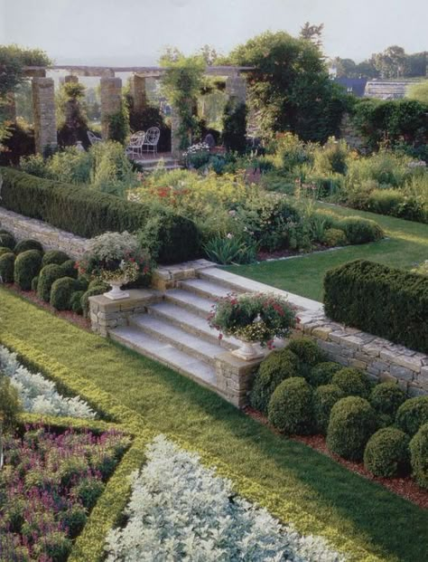 .: Garden Stairs, Sloped Garden, Garden Steps, Formal Garden, Big Garden, Garden Terrace, Have Inspiration, Formal Gardens, Retaining Walls