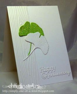 Simply One Of A Kind: A couple of cards! Ginko Branch Stampin Up Cards, Stampinup Ginko Branch, Ginkgo Leaf Cards, Ginkgo Leave, Ginkgo Leaf Necklace, Tree Dies, Impression Obsession, Cas Cards, Leaf Cards