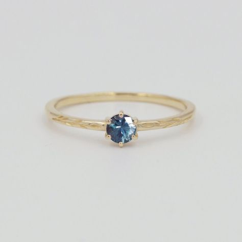 Safire Rings Engagement, Safire Rings, Rings Engagement Gold, Montana Sapphire, Rings Engagement, Olive Branch, Gold Engagement Rings, Gold Band, Gold Bands