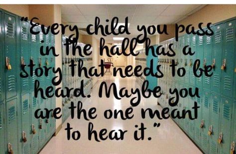 Every child you pass in the hall has a story to tell. Maybe you were the one Kent to hear it Counselor Memes, Biblical Counseling, Counseling Quotes, School Nurse Office, Nurses Office, Guidance Counselor, Teacher Motivation, Educational Quotes, Salt Mine