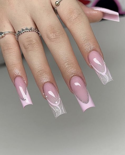 Graduation Nails, Nagel Tips, Girly Acrylic Nails, Pink French, Classy Acrylic Nails, Pink Nail Designs, Fake Nail, Upgrade Your Look, Pink Acrylic Nails